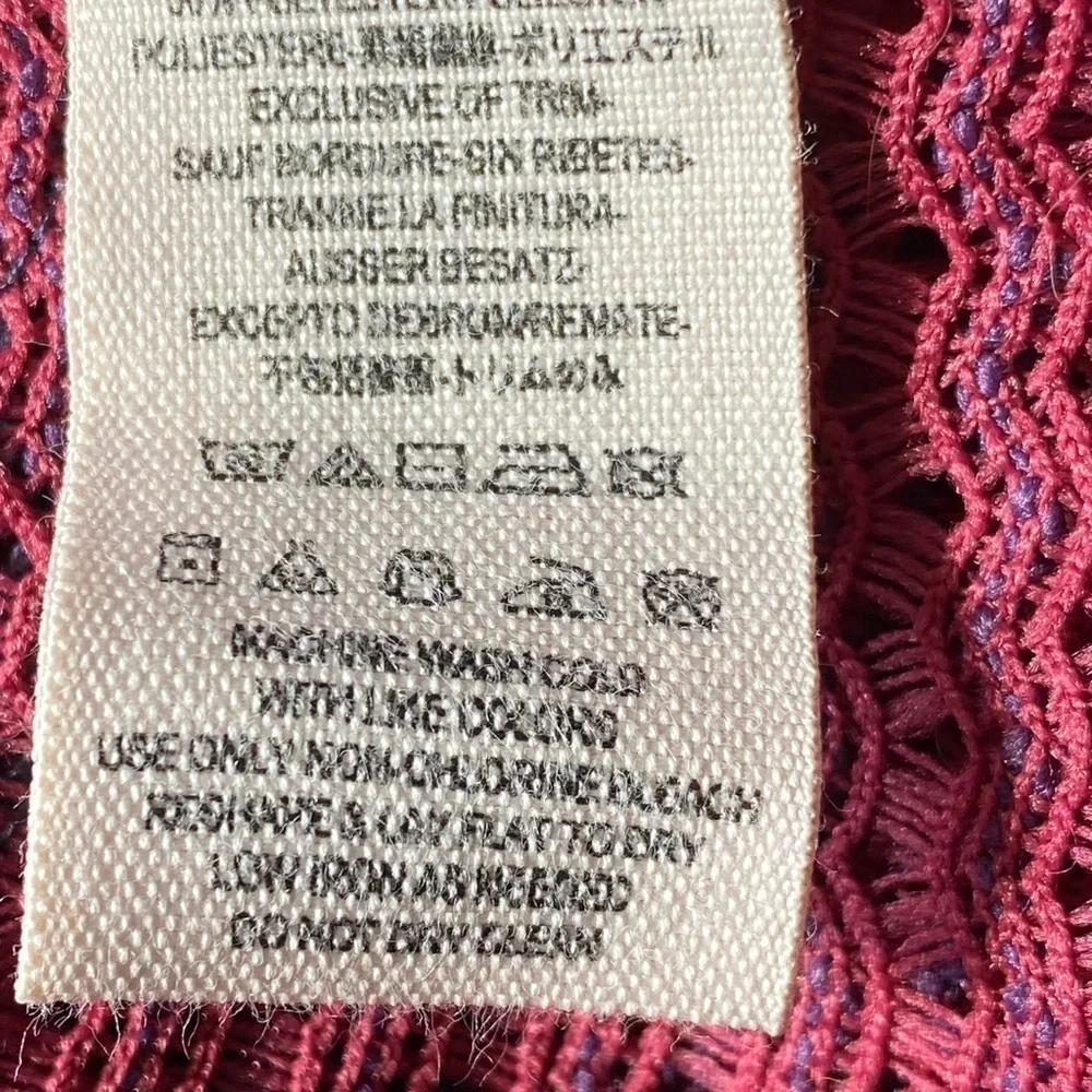 Free People Burgundy /Navy Sleeveless Top